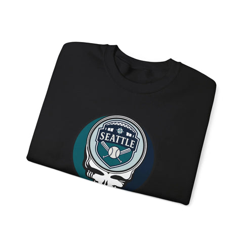Grateful Dead - Seattle Mariners Grateful Dead Stealie Crewneck Sweatshirt - MLB - StealieShop